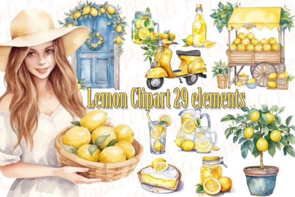 Brighten Your Design Projects with Watercolor Lemon PNG Art