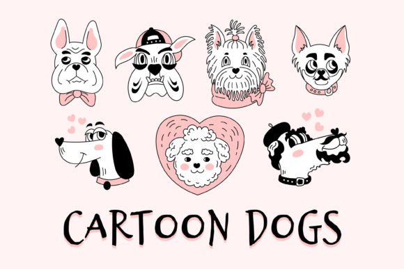 Cartoon Dogs: A Doodle-Style Collection for Creative Projects