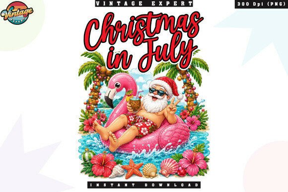 Christmas in July Santa Flamingo Float: Your Ticket to Tropical Holiday Fun