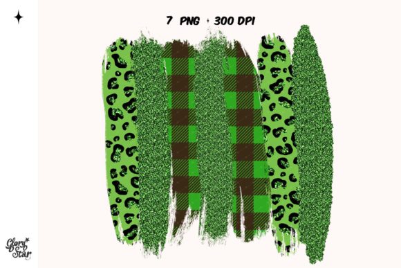 Elevate Your Design with Green Leopard Brush Strokes