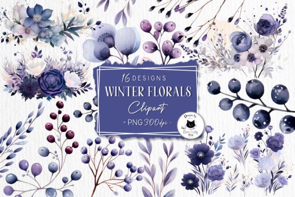Elevate Your Winter Projects with Watercolor Boho Floral Clipart
