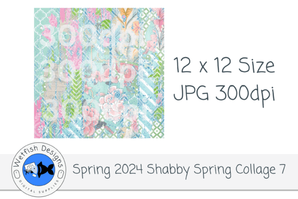 Shabby Spring Printable Collage 7: A Versatile Design Asset