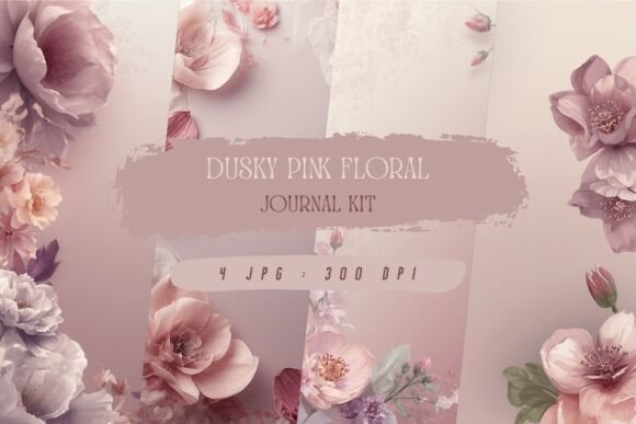 Soft Elegance: The Dusky Pink Floral Journal Kit