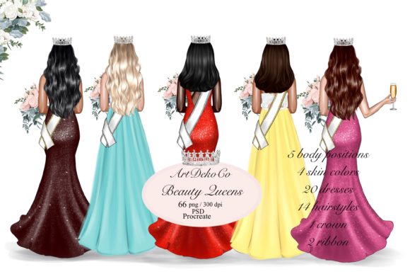 Stunning Beauty Queens Clipart: Your Ultimate Design Resource