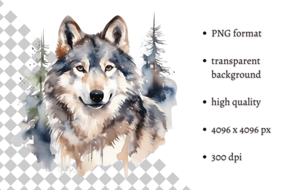 The Whimsical Appeal of Watercolor Wolf Clipart